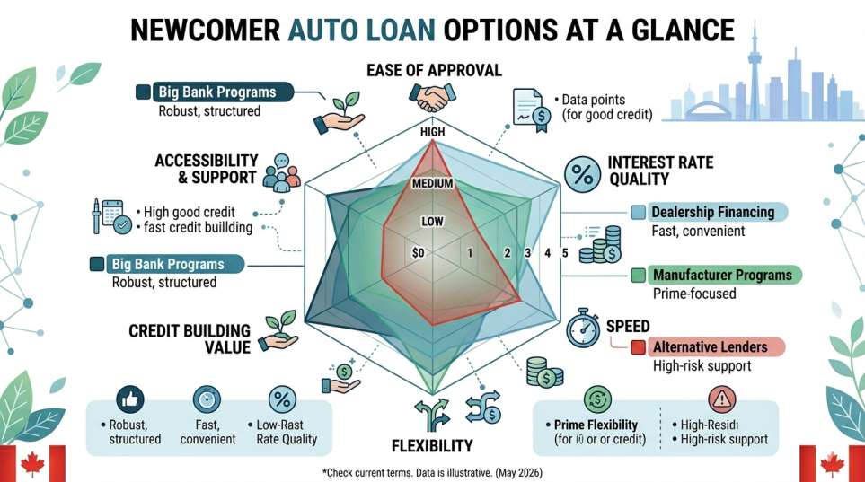 Newcomer Auto Loan Options at a Glance