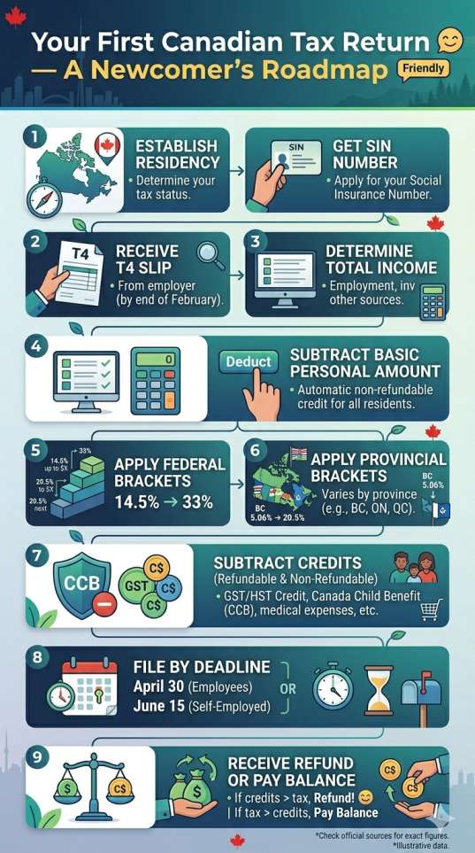 Your First Canadian Tax Return — A Newcomer's Roadmap
