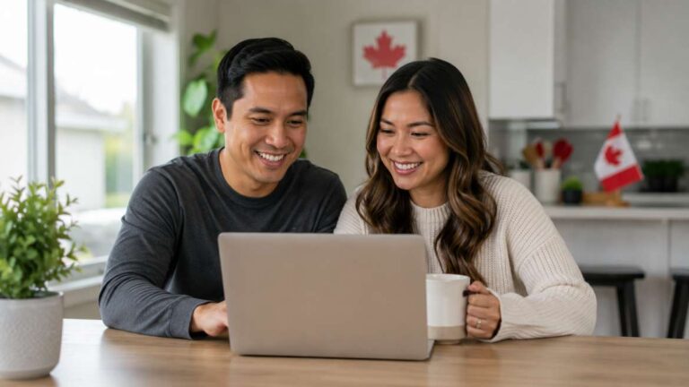 Newcomer couple opening a TFSA account online in Canada