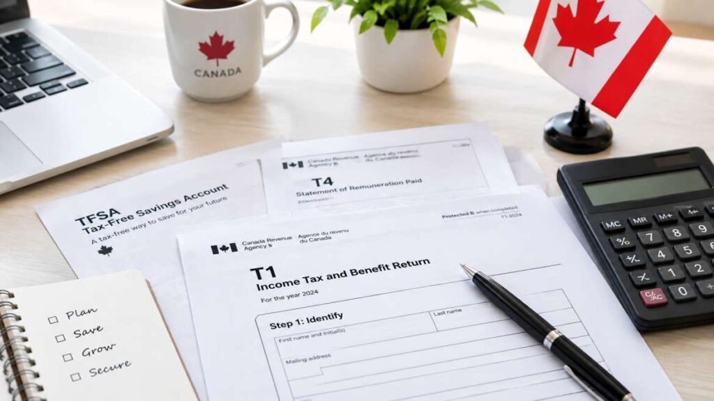 Canadian tax documents representing CRA non-resident filing requirements